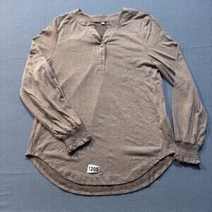 Women brown long sleeve Tee Sz S  Pre owned Excellent